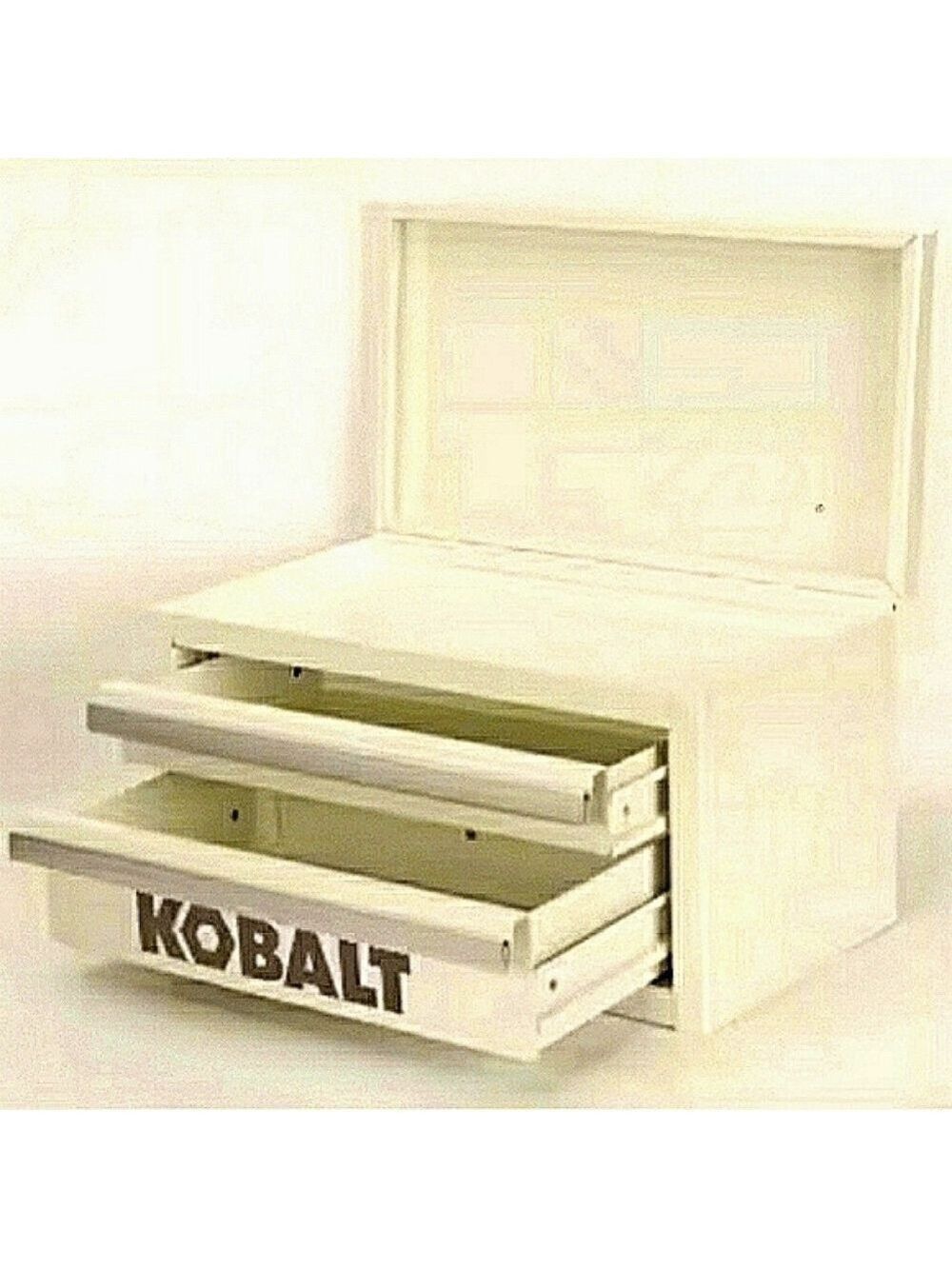 Kobalt Mini Tool Chest Make Up Organizer Craft Supplies White Metal Silv… - Picture 8 of 9